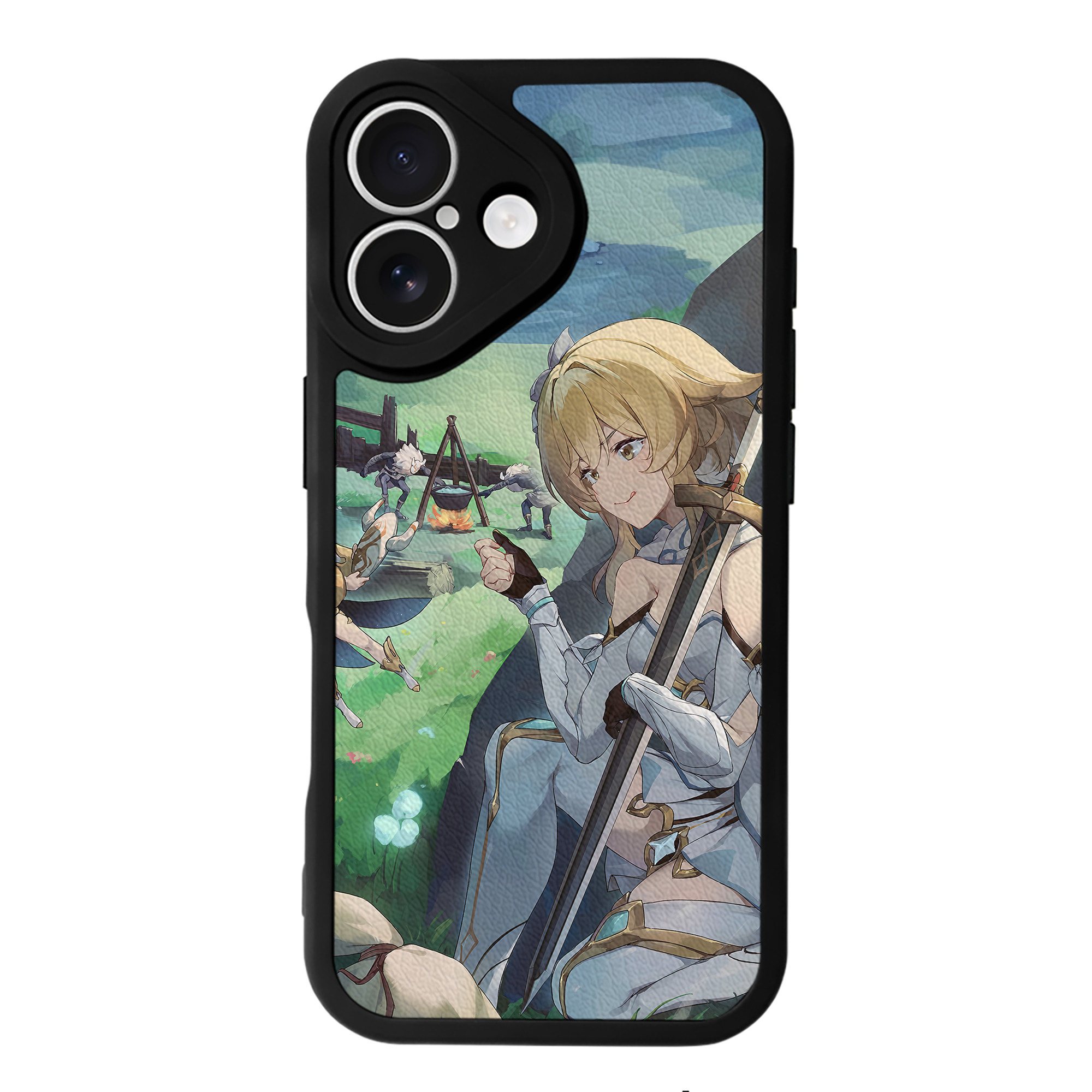 げんし神 genshin 【iPhone 16シリーズ対応】シリコンスマホケース（レザー調） 材質：シリコン